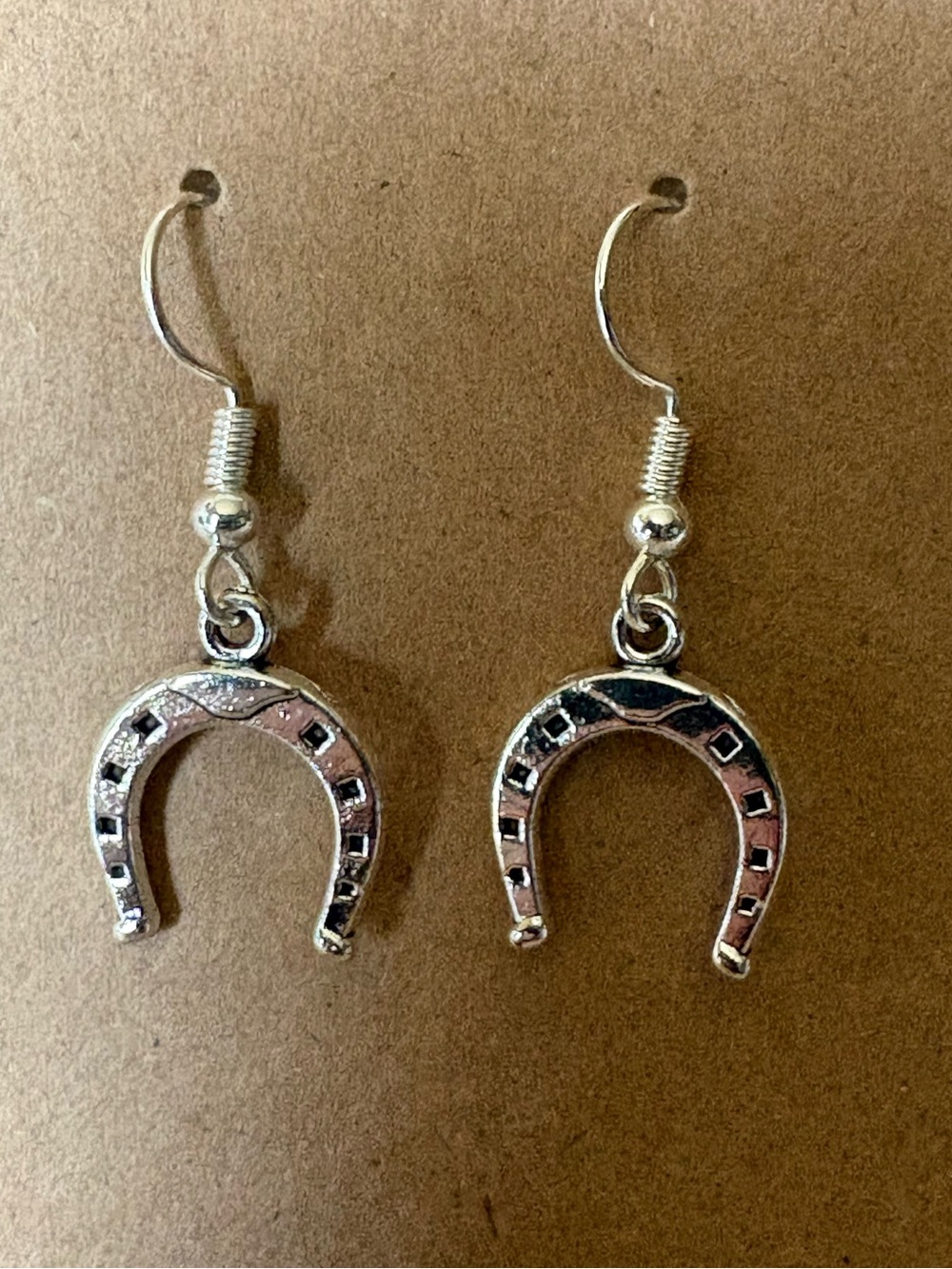 Silver Horseshoe Dangle Earrings - Women Jewelry